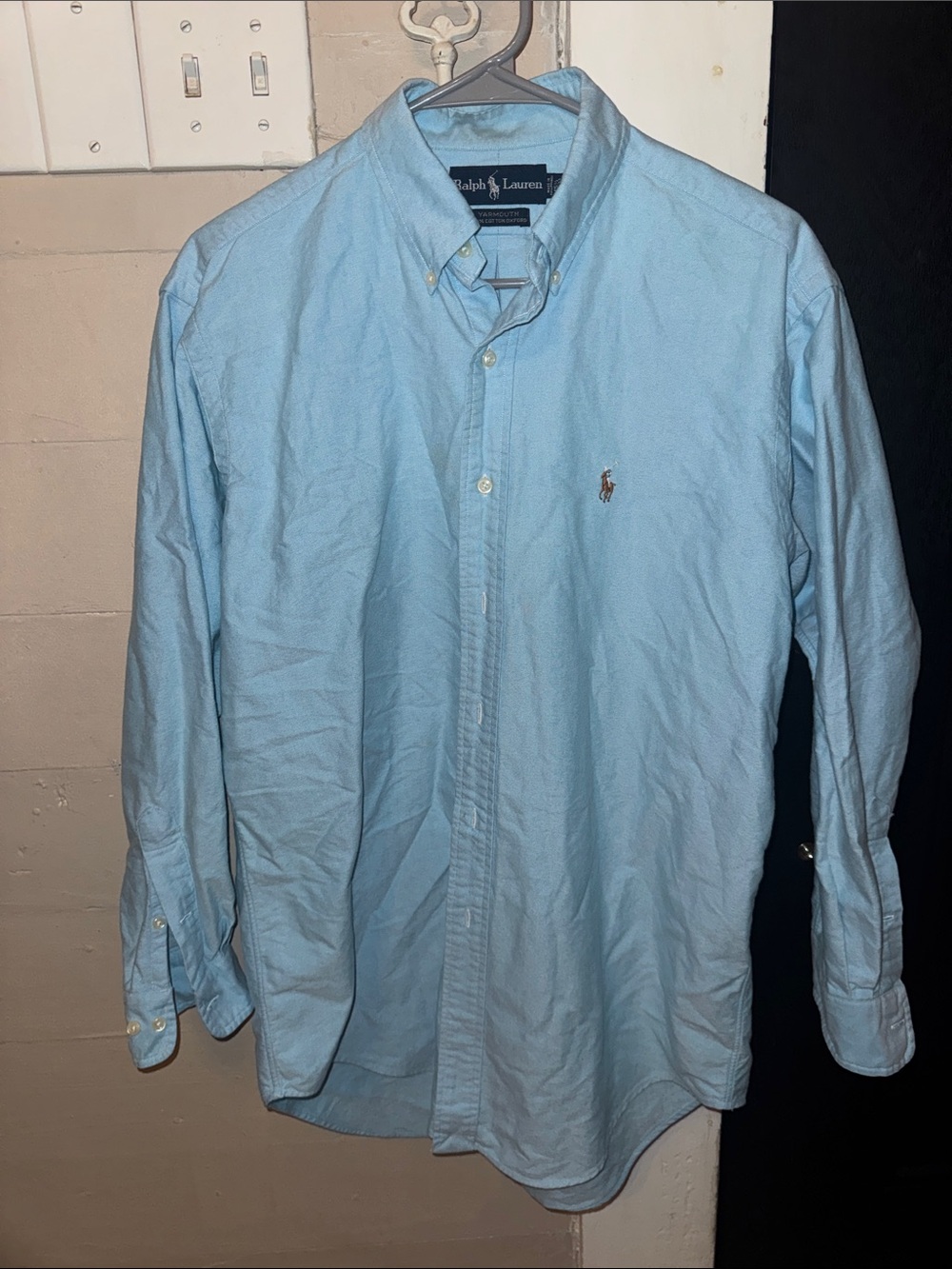 Ralph Lauren Y2K Oxford Button-Down Shirt - Light Blue Yarmouth 15.5 Neck